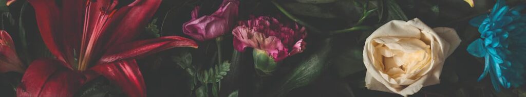 A close-up of a floral arrangement, offering inspiration for modern kitchen tile designs that incorporate natural elements.