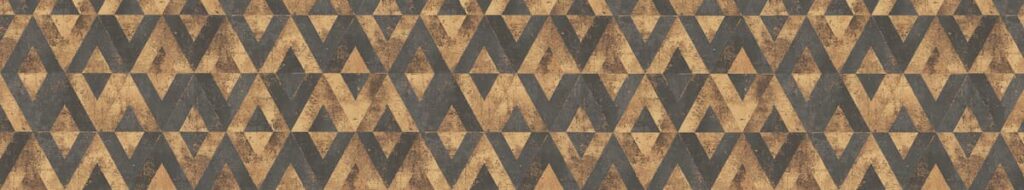 Modern kitchen tile ideas incorporating a geometric wood-effect tile for a warm and contemporary look.