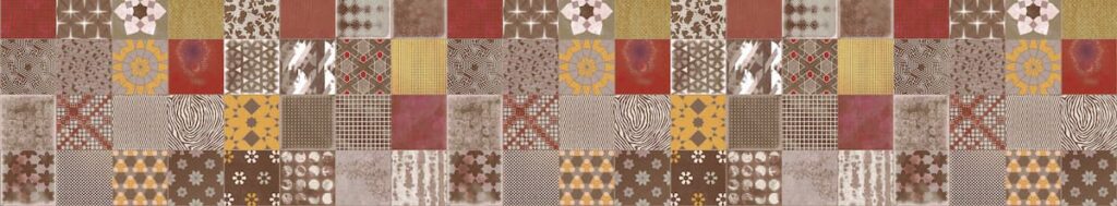 A patchwork tile design brings a vibrant and eclectic feel to this modern kitchen.