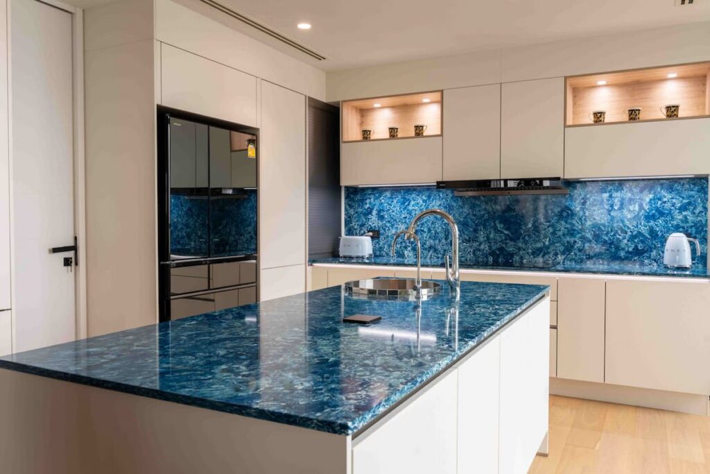 german kitchen design client premium quartz countertop built in kitchen