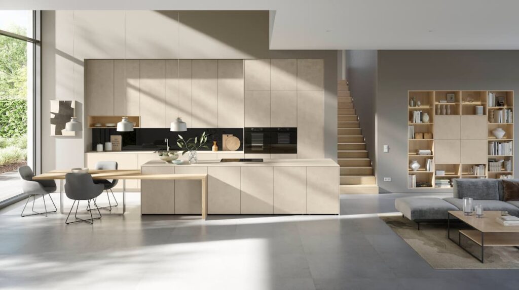 german kitchen design open plan built in cabinet
