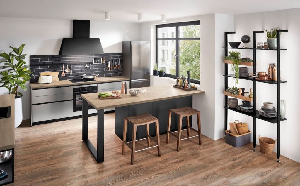 inox brushed steel wet kitchen